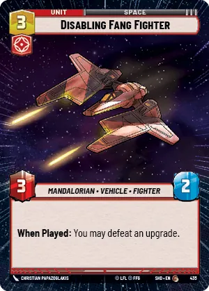 Disabling Fang Fighter — Hyperspace