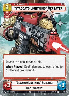 “Staccato Lightning” Repeater — Hyperspace Foil