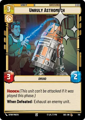 Unruly Astromech — Standard Foil