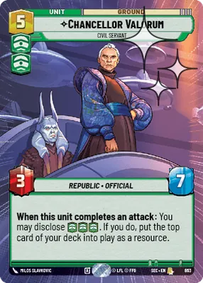 Chancellor Valorum — Hyperspace Foil