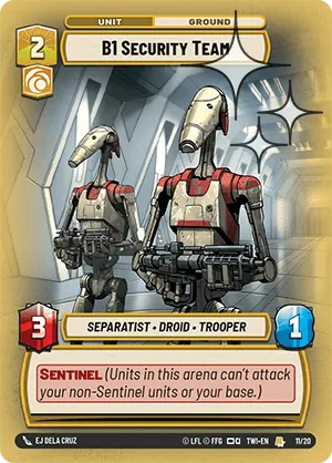 B1 Security Team — Weekly Play Foil