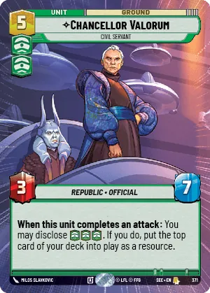 Chancellor Valorum — Hyperspace