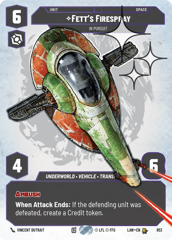 Fett's Firespray — Foil Prestige