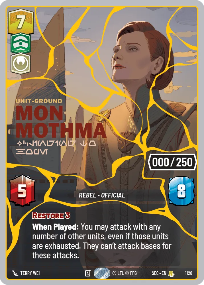 Mon Mothma — Serialized Prestige - Yellow Gold