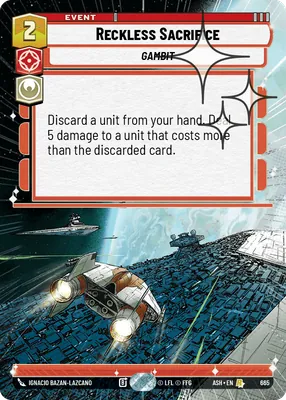 Reckless Sacrifice — Hyperspace Foil