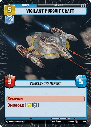 Vigilant Pursuit Craft — Hyperspace