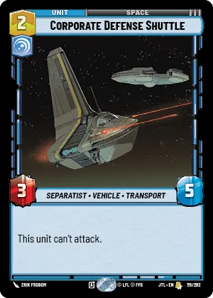 Corporate Defense Shuttle