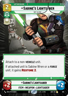 Sabine's Lightsaber — Hyperspace Foil