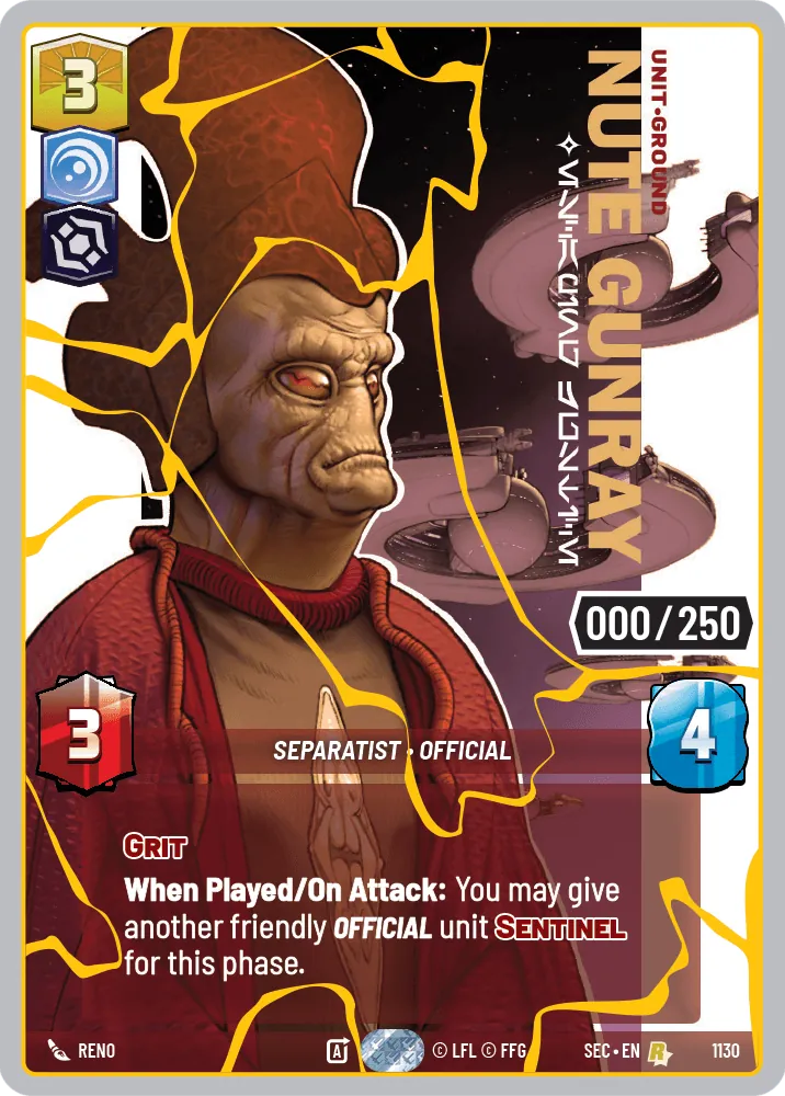 Nute Gunray — Serialized Prestige - Yellow Gold
