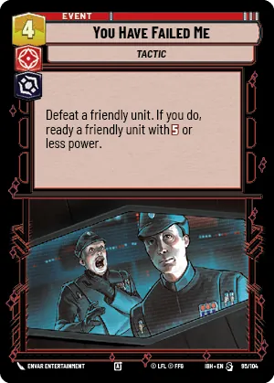 You Have Failed Me