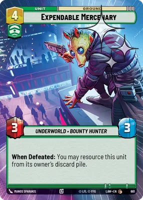 Expendable Mercenary — Hyperspace Foil