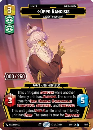 Oppo Rancisis — Serialized Prestige