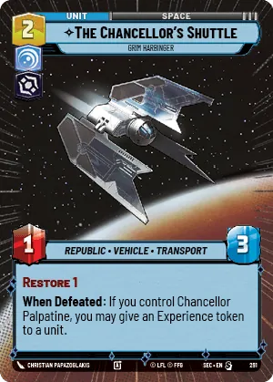 The Chancellor's Shuttle — Hyperspace