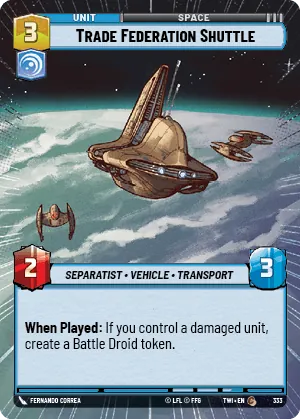 Trade Federation Shuttle — Hyperspace