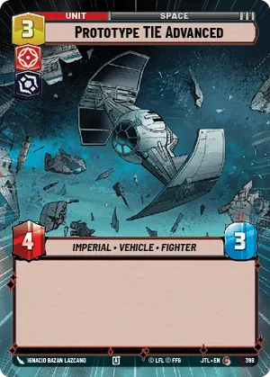 Prototype TIE Advanced — Hyperspace