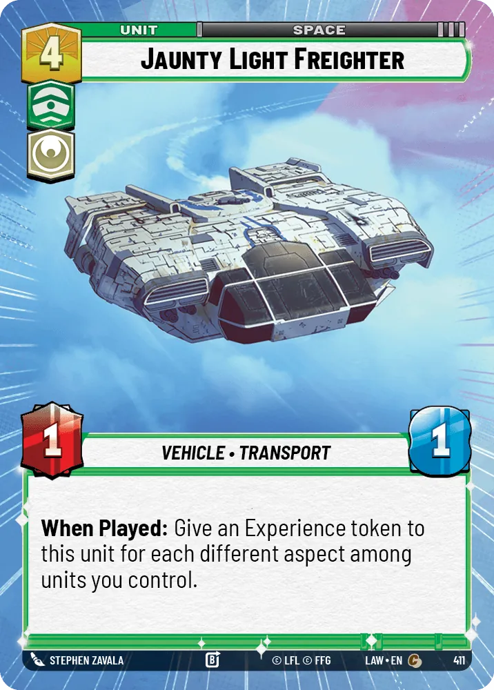 Jaunty Light Freighter — Hyperspace