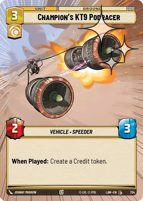 Champion's KT9 Podracer — Hyperspace Foil