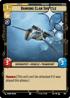 Banking Clan Shuttle — Standard Foil