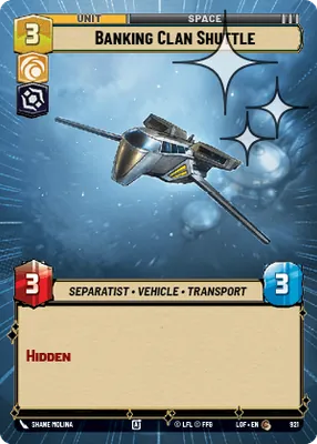 Banking Clan Shuttle — Hyperspace Foil