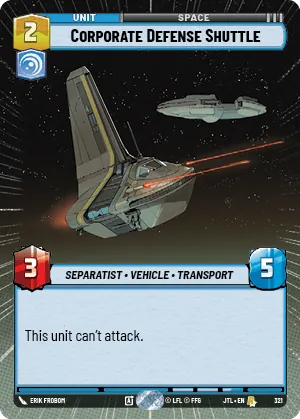 Corporate Defense Shuttle — Hyperspace