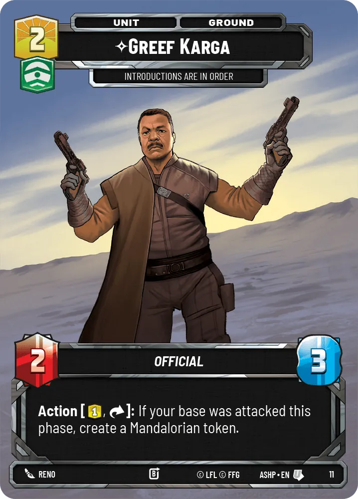 Greef Karga — Weekly Play