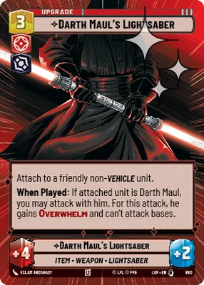 Darth Maul's Lightsaber — Hyperspace Foil