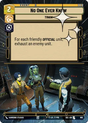 No One Ever Knew — Hyperspace Foil
