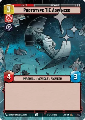 Prototype TIE Advanced — Hyperspace Foil