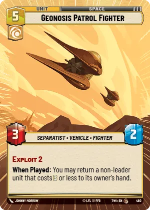 Geonosis Patrol Fighter — Hyperspace