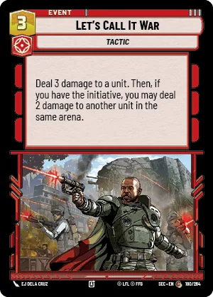 Let's Call It War