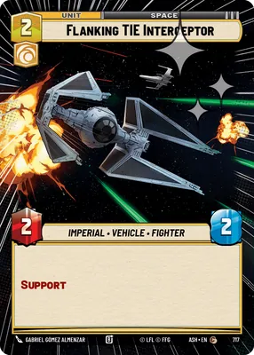 Flanking TIE Interceptor — Hyperspace Foil