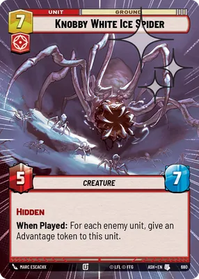 Knobby White Ice Spider — Hyperspace Foil