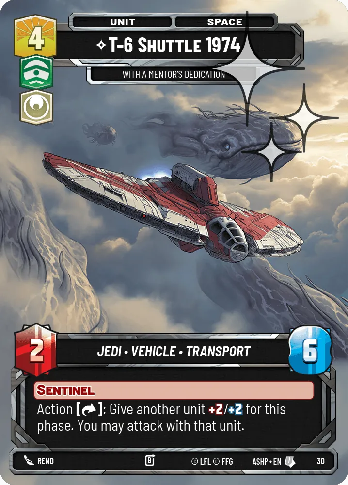 T-6 Shuttle 1974 — Weekly Play Foil