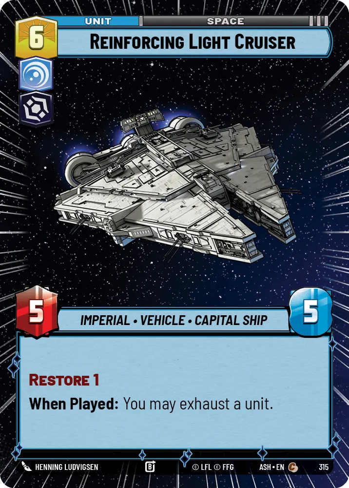Reinforcing Light Cruiser — Hyperspace