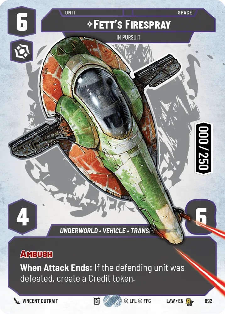 Fett's Firespray — Serialized Prestige