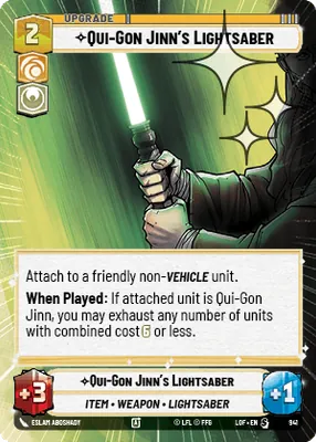 Qui-Gon Jinn's Lightsaber — Hyperspace Foil