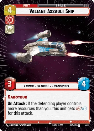 Valiant Assault Ship — Hyperspace