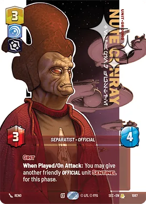 Nute Gunray — Foil Prestige