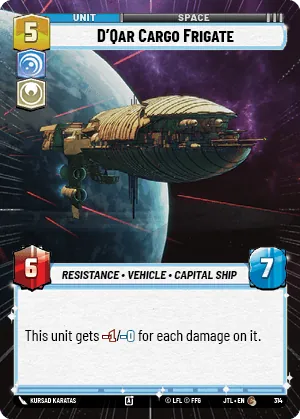 D'Qar Cargo Frigate — Hyperspace