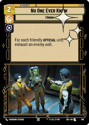 No One Ever Knew — Standard Foil