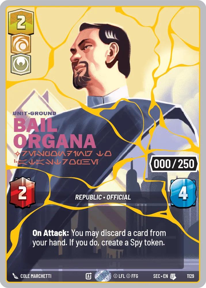 Bail Organa — Serialized Prestige - Yellow Gold