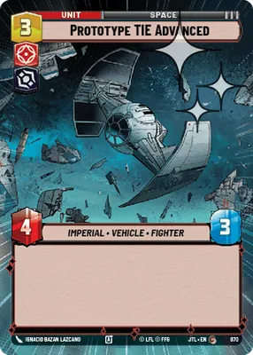 Prototype TIE Advanced — Hyperspace Foil