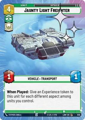 Jaunty Light Freighter — Hyperspace Foil