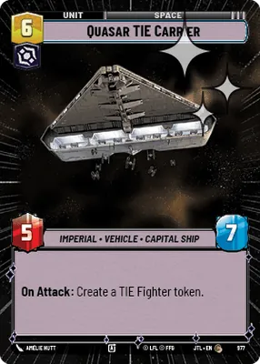 Quasar TIE Carrier — Hyperspace Foil