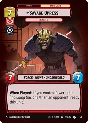 Savage Opress — SS Participation