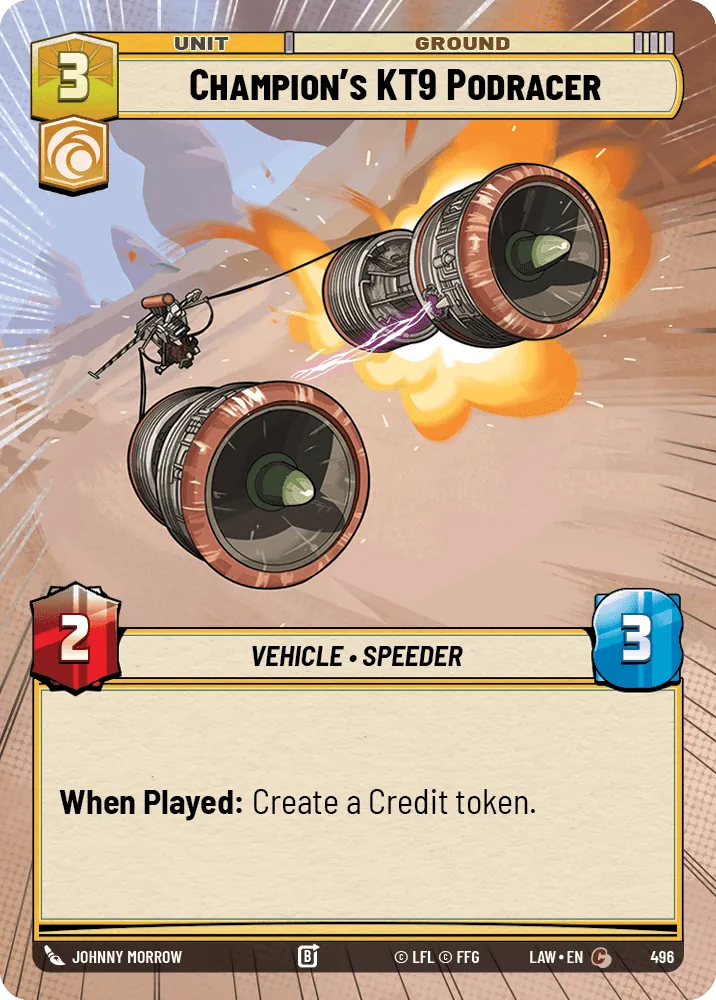 Champion's KT9 Podracer — Hyperspace