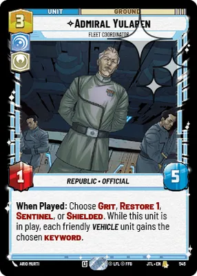 Admiral Yularen — Standard Foil